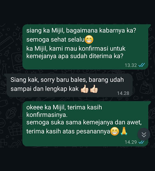 Tangkapan layar percakapan WhatsApp dengan Suasa Mijil dari DPUPR KAB. BELITUNG